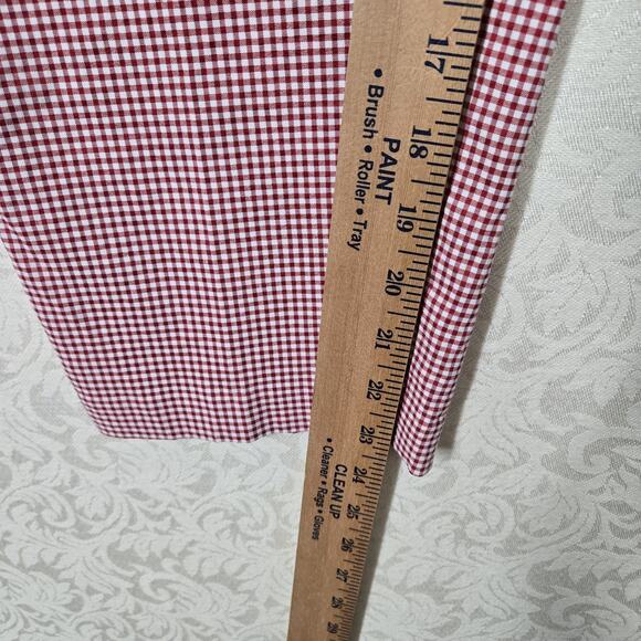 VTG Bill Blass Jeans Cropped Ankle Pants Red White Gingham Retro Cottagecore - Picture 14 of 16